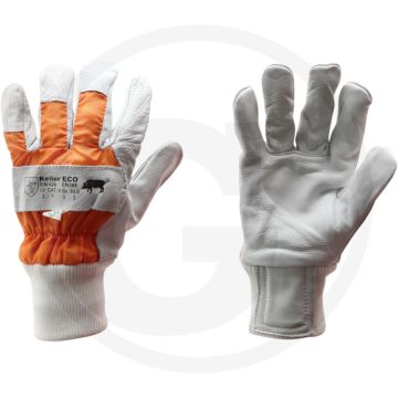 Keiler handschoenen eco xl grijs/oranje runderleer bosbouwhandschoenen