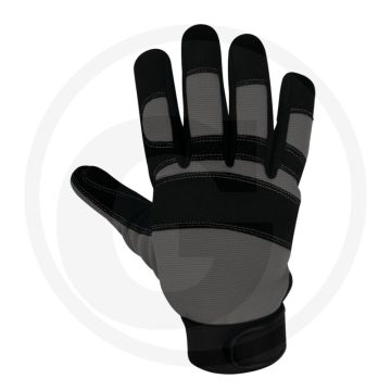 Tuiniershandschoenen basi - kunstleer, pvc-pads, ademend spandex