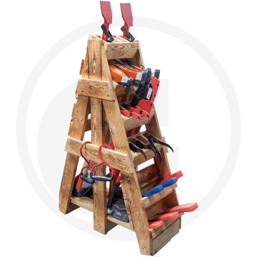 Houten display bosbouw, 32-delig - voor handmatige houtverwerking met stubai en granit gereedschappen