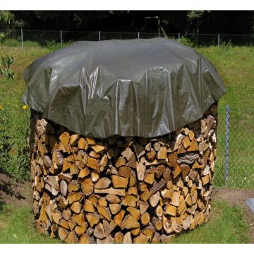 Bâche en bois 12 oeillets de suspension - Ø de la bâche (m) : 4