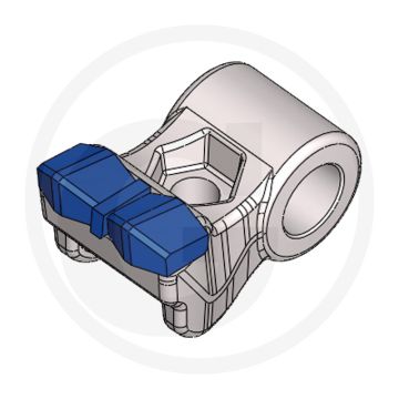 Endurance carbide endurance carbide slijtdeel klepel 2+1 tips, lang uitvoering - lengte: 116,8mm