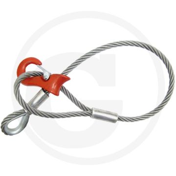 Élingues en fil d'acier Ø 12 mm, longueur 2 m, charge de rupture 7,7 t