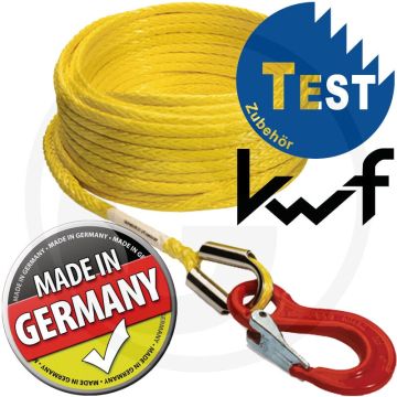Novoleen liertouw met sterke veiligheidshaak - 12mm Ø, 30m lengte, 13,5t breukbelasting