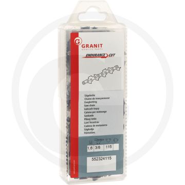 Endurance cut zaagketting haakse zaagtand - 3/8' steek, 1,6mm dikte, 115 schakels