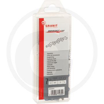 Endurance cut zaagketting haakse zaagtand - steek 3/8' 1,6mm 72 schakels