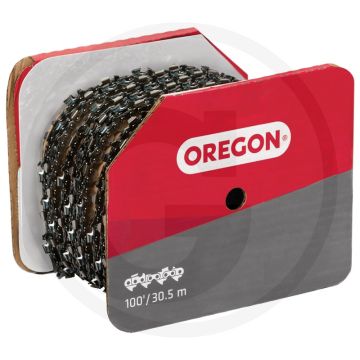 Oregon oregon zaagketting, op de rol 100 voet (30 mete ronde zaagtand - 3/8' lopro, 1,3mm, 1640 schakels