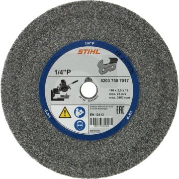 Stihl slijpschijf voor kettingslijper hos en usg - 1/4" p - 140mm - grijs