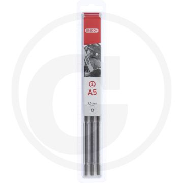 Oregon oregon kettensägenfeile (a5) in 3er-shopverpackung - rundfeile 4,5mm Ø