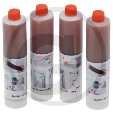 Reserve patroon voor drukvetspuit navulset 4x100g lithium vet