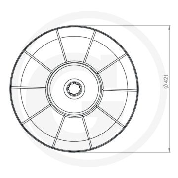 Ferkelschale mit spannhaken Ø 400 mm 8 ltr. für ferkelaufzucht