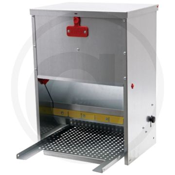 Mangeoire Horizont pour poulets avec valve de marche, 17 litres - mangeoire innovante avec protection contre les rats
