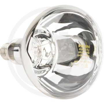 Horizont infrarotlampe 250 w klar - hartglas für robuste bauweise