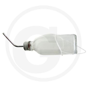Abreuvoir en verre pour lapins 500 ml avec tube en aluminium