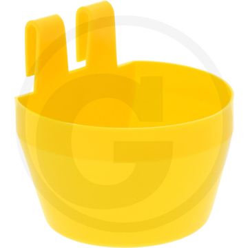 Horizont kunststoff-kleintiernapf mit haken - gelb, 300 ml kapazität