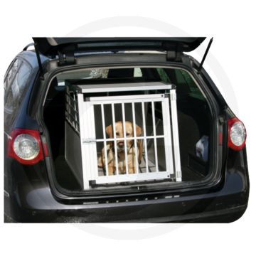 Transportbox aluminium met één deur en antislip thermisch tapijt