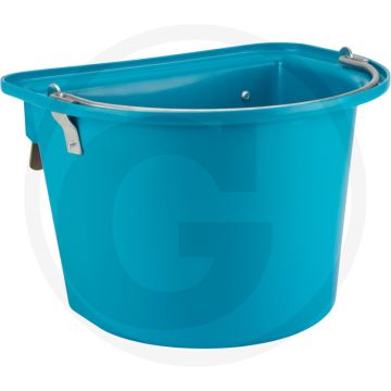 Horizont turnierfuttertrog türkis, mit griff und haken - 60 cm breed