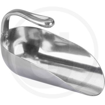 Horizont aluminium-futterschaufel rund, 0,75 kg - gebogener griff