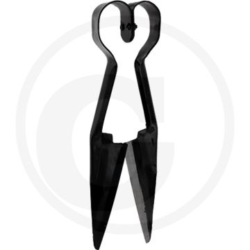 Schapenhandschaar hart vorm circa 270 mm lang, ook geschikt voor het trimmen van gazonranden en buxus - roestvrij staal