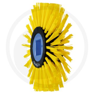 Borstelwals middengedeelte, recht, lengte: 60 mm, huis van kunststof, met gele borstels - 60 mm