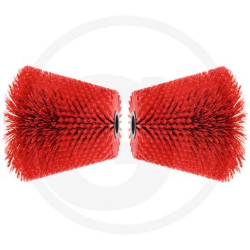 Borstelwals-set Set = 2 Stuks, Huis Van Kunststof, Borstelkleur Rood, Verbeterd Snelwisselsysteem, Om Direct Op De Voorhanden Zijnde Aandrijfas Te Schuiven