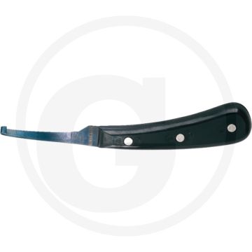 Horizont black blue hoefmes, links - ergonomisch handvat, behandeld staal