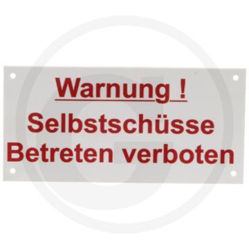Verbodsbord "zelfontbrandingstoestel" - kunststof schild 2 mm, wit met rode opdruk, 147 x 72 mm