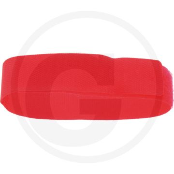 Markeringsband rood enkelband met klittenband 30 mm breed, 35 cm lang