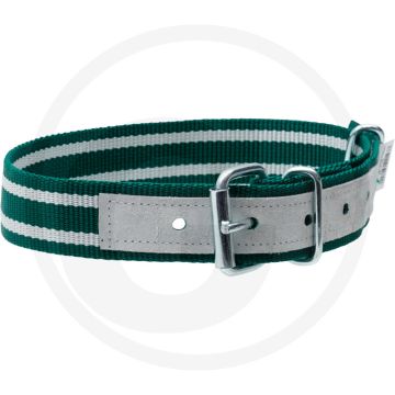 Halsband - met leer versterkt, voor kalveren, trevira-riem met d-ring