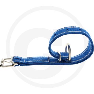 Halsband voor rundvee, met leer versterkte trevira-riem