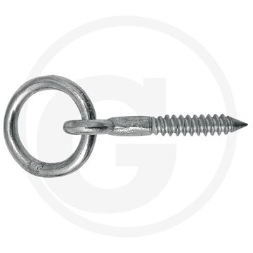 Trogring met houtschroef, gegalvaniseerd verzinkt, ring 9,5 x 42 mm - sterke bevestigingsoptie