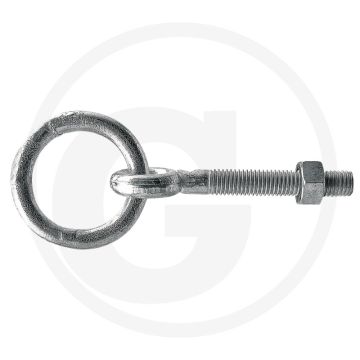 Trogring met bout en moer m10, gegalvaniseerd verzinkt, ring 9,5 x 42 mm, 100 stuks.