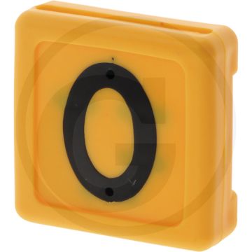 Horizont vpe10 bloknummer voor halsband en halster (vee) - oranje, 40 x 45 mm, nummer 0, 10 stuks