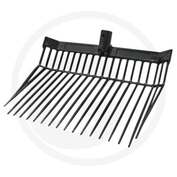 Mestvork gebogen steelschacht, van stabiel kunststof, 17 tanden, 33 cm lang