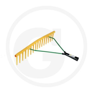 Horizont rechen einreihig, 16 zinken - 64 cm breit, gelb signalfarbe