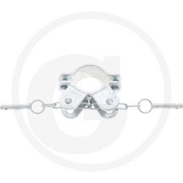 Slangklem verzinkt - uitvoering: 2 houders, diameter: 76mm