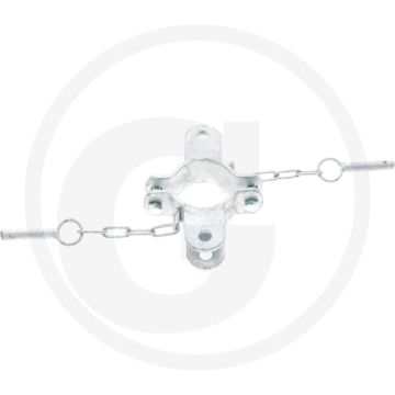 Slangklem verzinkt - diameter 76mm, 2 houders