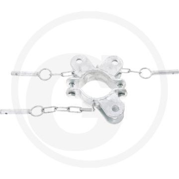 Slangklem verzinkt 76mm diameter 3 houders