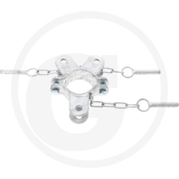 Slangklem verzinkt - uitvoering: 3 houders, diameter: 76mm