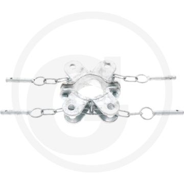 Slangklem verzinkt - diameter 76mm, 4 houders