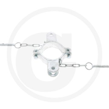 Slangklem verzinkt 102mm diameter 2 houders