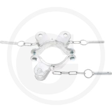 Slangklem verzinkt 102mm diameter 3 houders