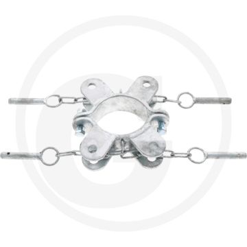 Slangklem verzinkt - uitvoering: 4 houders, diameter: 102mm
