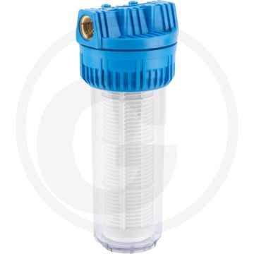 Waterfilter 3/4" van kunststof - herbruikbare filterinzet - maaswijdte 90 micron