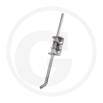 Hoogteverstelling 1/2" - roestvrij staal, 650 mm buis, 30° gebogen