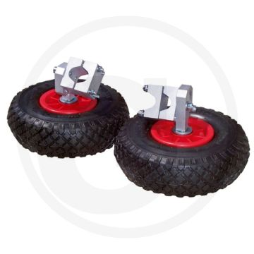 Steunwielen voor kruiwagen - massief rubberen banden 25 cm Ø