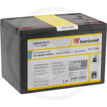 Alkaline batterij 9v 75ah kleine behuizing