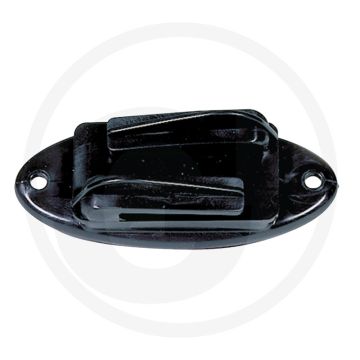 Horizont breedbandisolatoren zwart, voor lint tot 40 mm, voor draad tot Ø 6 mm, om vast te schroeven of te spijkeren - max. 6 mm draaddikte