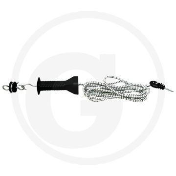 Horizont poortgreepset met haak, draad 4,5m (uitschuifbaar tot 9,4m) - inclusief ringisolator & poortgreepisolator