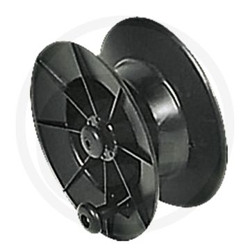 Horizont haspel voor schriklint maxi roller 2000 - kunststof, draaddoorvoering, conische schacht