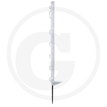 Horizont kunststof paal standaard met 10 ogen, 750 mm lengte, wit